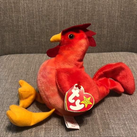 RARE TY Beanie Babies "STRUT" Rooster Retired 1996 - Picture 2 of 7